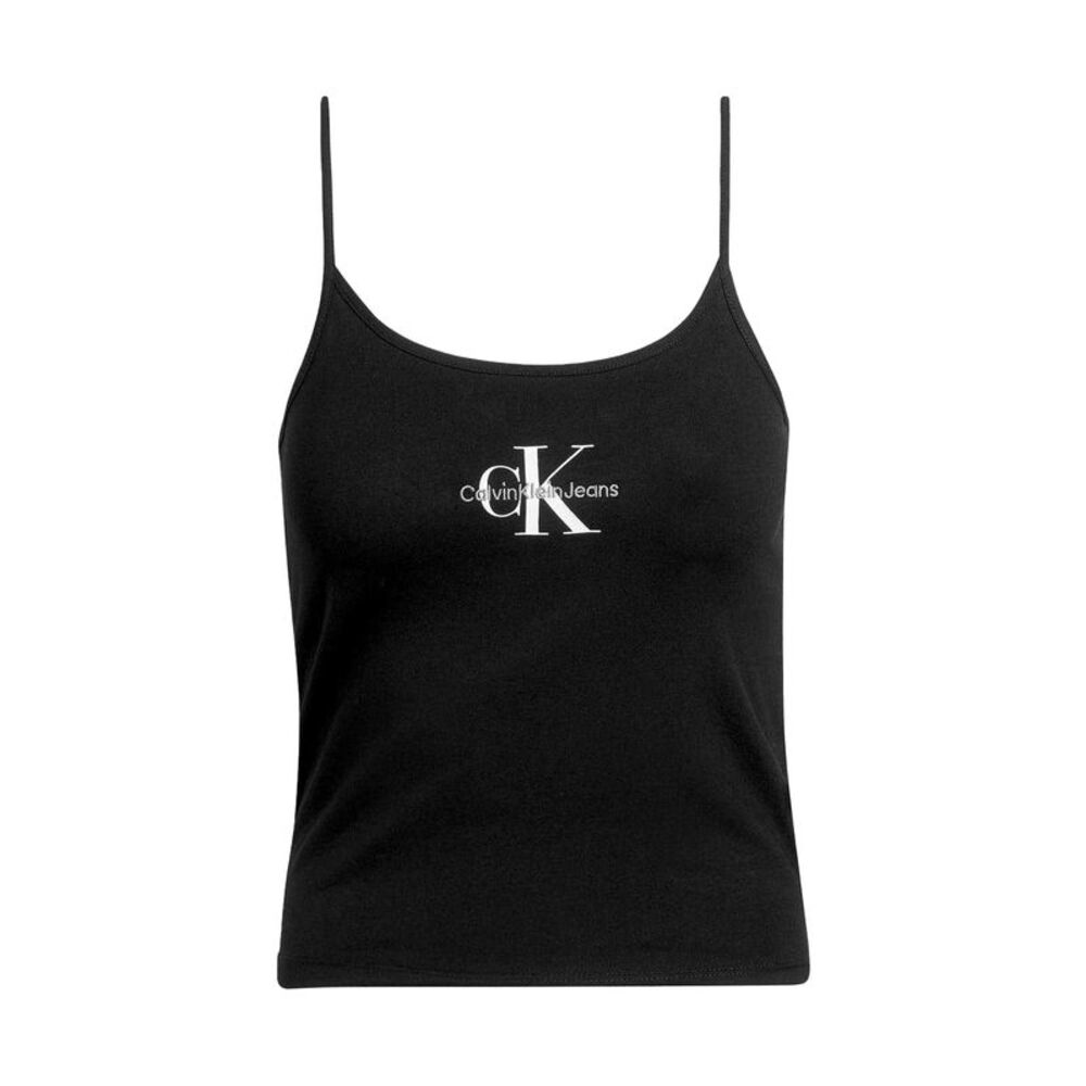 Calvin Klein Womens/Ladies Cotton Blend Spaghetti Strap Tank Top / Black